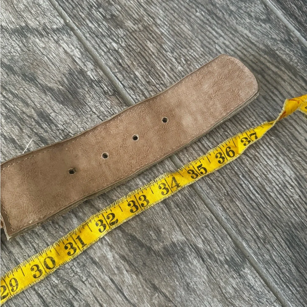 Vintage Sharon Burch leather bead belt